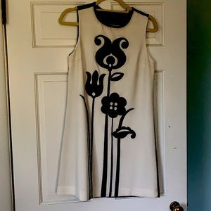 Victoria Beckham color-block shift dress.